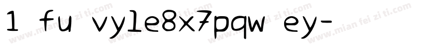 1 fu vyle8x7pqw ey字体转换